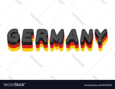 Germany lettering text of german flag emblem Vector Image