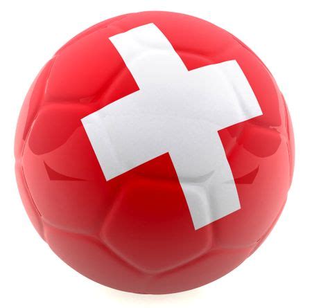 3D football with the flag of Switzerland - isolated over a white background | Freestock photos