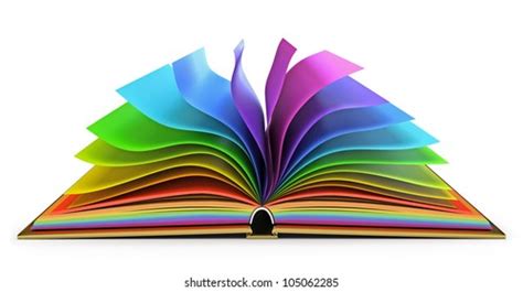 Colorful Open Book Clip Art