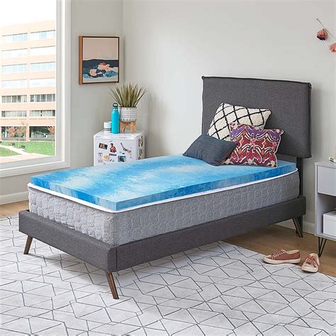 Sealy Essentials 3 Inch Mattress Topper, Twin XL Blue F02-00223-TX0 ...