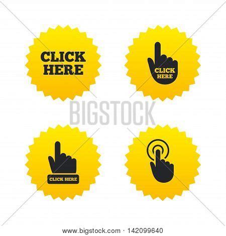 Click Here Icons. Vector & Photo (Free Trial) | Bigstock