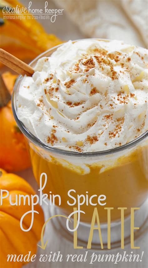 Pumpkin Spice Latte {Made with Real Pumpkin!} - Creative Home Keeper