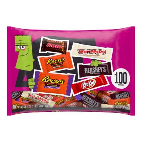 Hershey Assorted Chocolate Flavored Halloween Candy Variety Bag, 100 pcs / 29.52 oz - Kroger