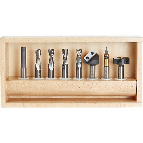 8 Pc. 1/2" General Purpose CNC Router Bit Collection at Grizzly.com