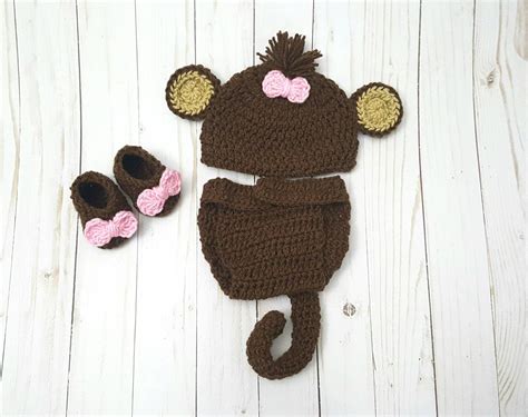 Baby Girl Monkey Halloween Costume Baby Monkey With Bow | Etsy