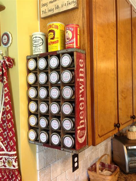 My spice rack. | Kitchen pantry storage, Crate diy, Spice rack