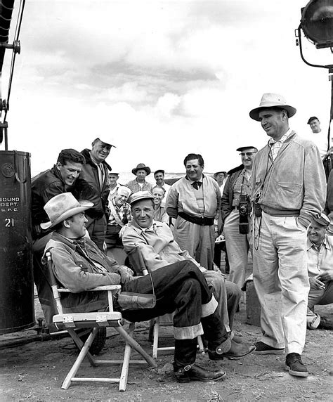 James Stewart and director Anthony Mann while filming "Winchester '73 ...