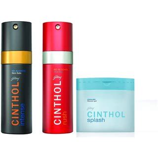 Cinthol Deo Spray - Intense + Rush + Cinthol Shower Gel - Splash (Cooling)