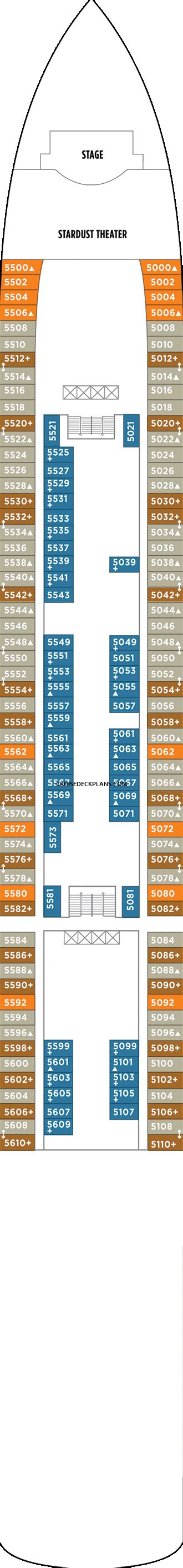 Norwegian Gem Deck 5 Deck Plan Tour