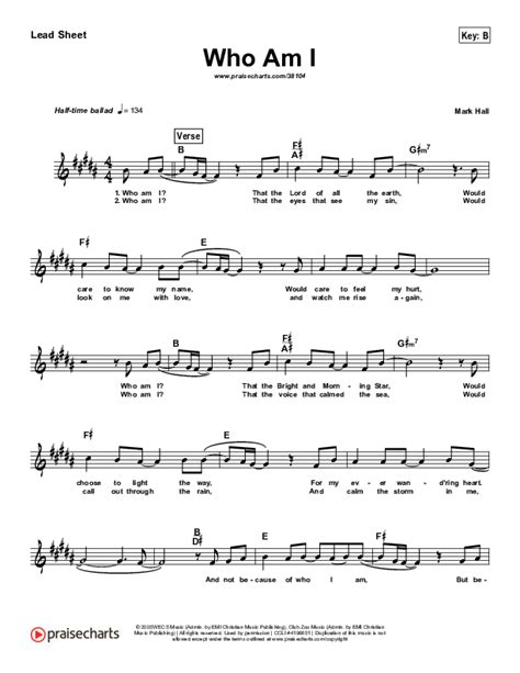 Who Am I (Simplified) Sheet Music PDF () - PraiseCharts