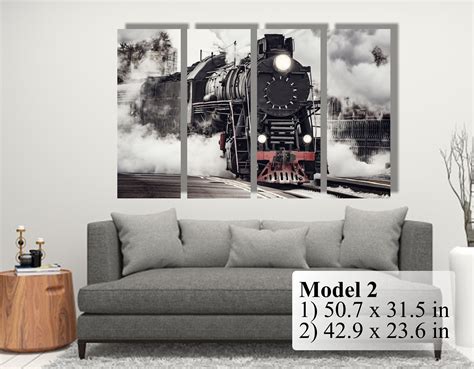 Retro Steam Train. Wall Art Decor Canvas Print. Many Sizes - Etsy