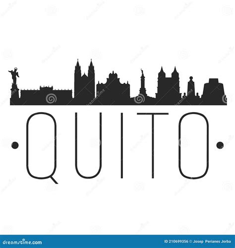 Quito Ecuador. City Skyline. Silhouette City. Design Vector. Famous Monuments Stock Vector ...