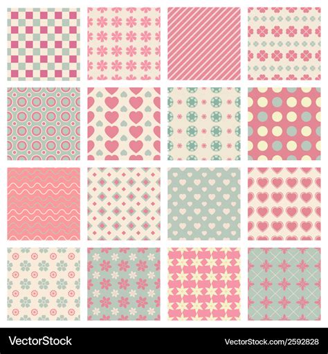 Cute and trendy patterns Royalty Free Vector Image