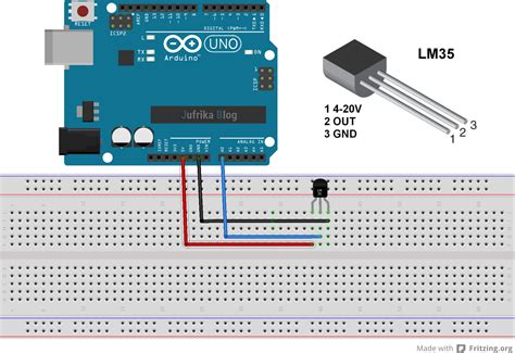 Tutorial dan Program Sensor Suhu LM35 dengan Arduino