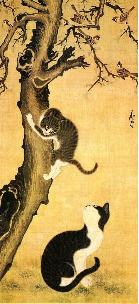 File:Korean art-Byeon Sangbyeok-Myojakdo-Painting of Cats and Sparrows-01.jpg - Wikimedia Commons