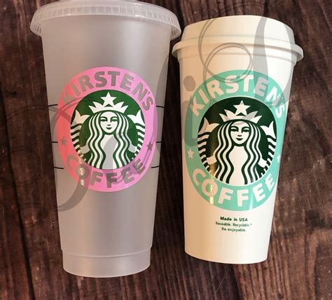 Cold/Hot Reusable Personalized Starbucks Cups! $12 https://m.facebook.com/Dalisay-Designs ...