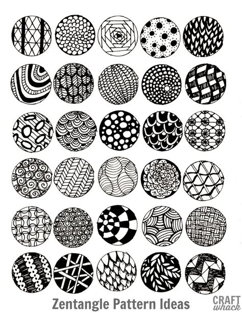 Inspired By Zentangle: Patterns and Starter Pages of 2022 | Doodle art ...