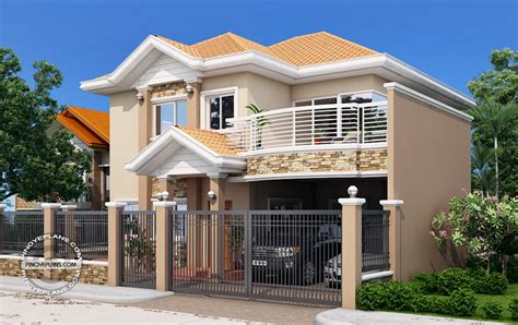 Four Bedroom Double Story Stylish House Plan | Acha Homes