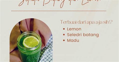 Resep Jus Seledri Lemon oleh Novi Verianti - Cookpad