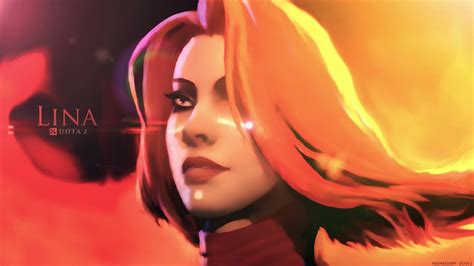 Dota 2 Wallpapers: Dota 2 Wallpaper - Lina - The Slayer by neonkiler99