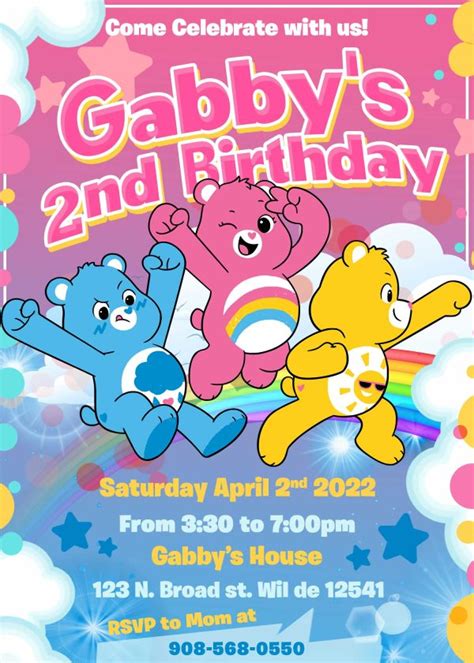 Care Bears Birthday Invitation | Sweet Invite