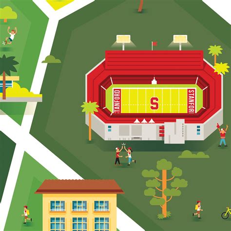 Stanford University Campus Map on Behance