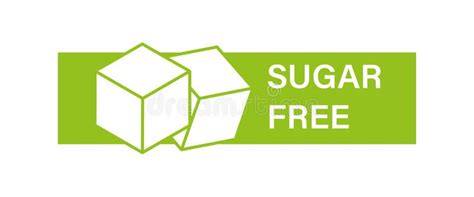 Green Sugar Free Logo on White Background in Flat Style. Organic Food Vector Stock Vector ...