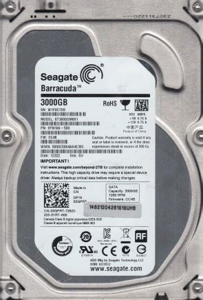 Seagate ST3000DM001 - HDD FAQs