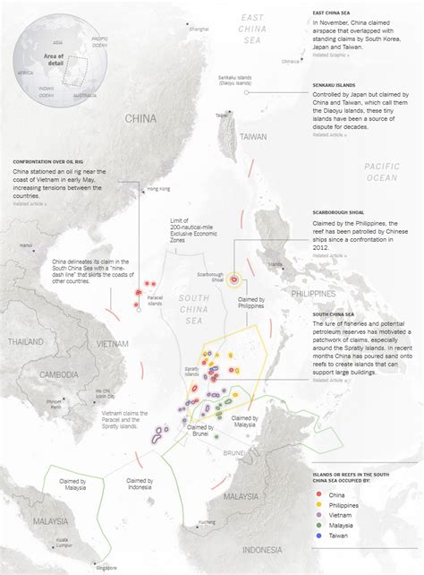 Territorial Disputes in Waters Near China | Mappenstance.