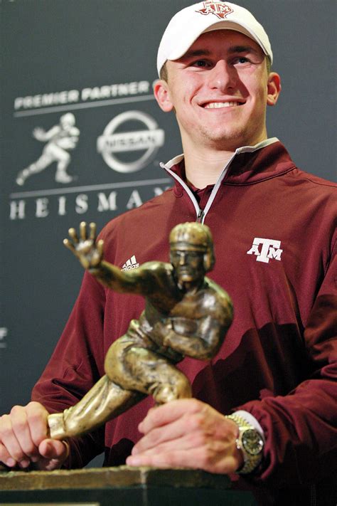 Johnny Manziel at the Heisman Trophy ceremony