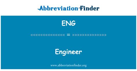 ENG significa Ingeniero - Engineer