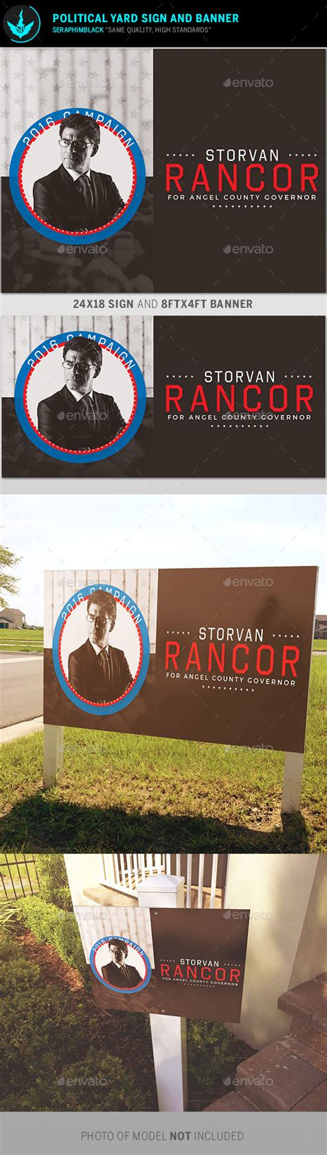 Political Yard Sign and Banner Template by SeraphimBlack | GraphicRiver