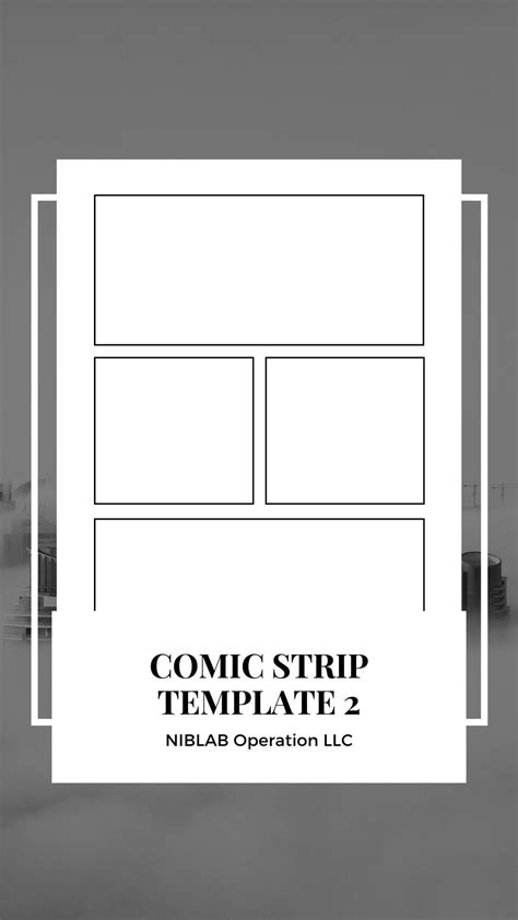 Comic Book Strip Template, 2, Template for Comic Strip, Printable, PDF ...