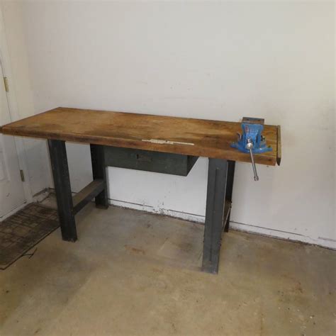 Lot #227 - Work Bench With 100MM Bench Vise - NorCal Online Estate Auctions