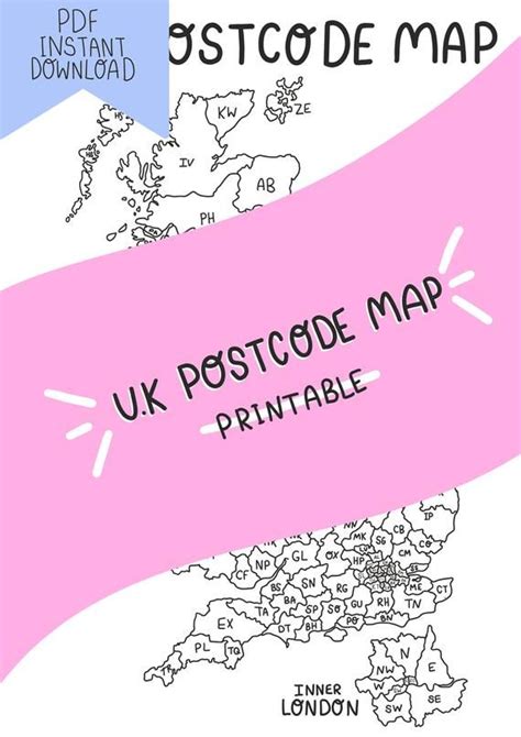 UK POSTCODE SALES Map Hand Illustrated Map Labelled Map | Etsy UK ...