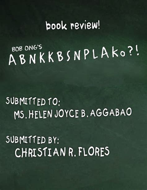 251150865 Abnkkbsnplako Bob Ong Book Review - II: INTRODUCTION ABOUT ...