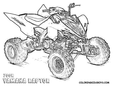 four-wheelers coloring pages | ... Raptor 700r atv 4 wheeler coloring ...