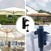 Sturdy Iron Outdoor Umbrella Stand With Adjustable Clamp | Shop On Temu ...