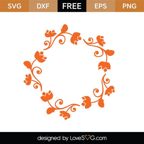 Free Floral Monogram Frame SVG Cut File - Lovesvg.com