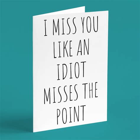 Funny Miss You Cards - Etsy