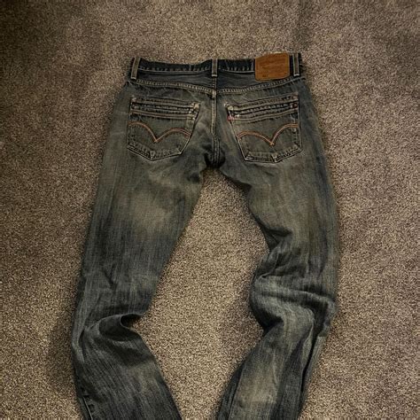 Vintage Levi 527 Jeans Amazing fit Distressed Dark... - Depop