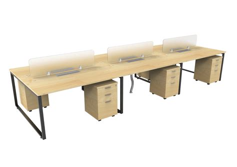 Onyx Series Desking System Cluster of 6 (M) - Inspire Office