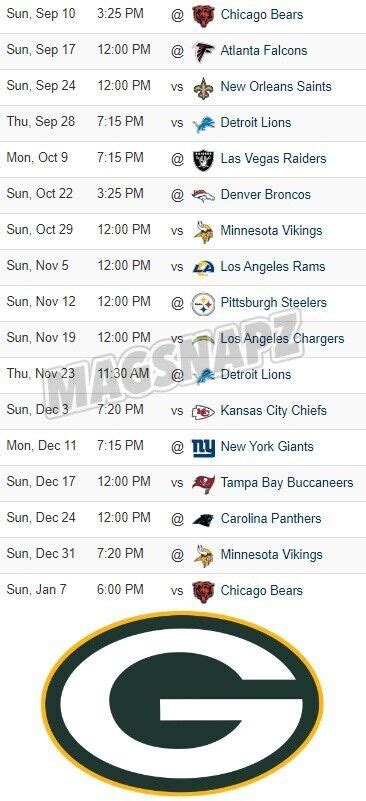 Printable Packers Schedule 2024 - Valry Jacinthe