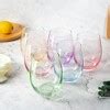 The Wine Savant Italian Colored Crystal Drinking Glasses, Perfect For ...
