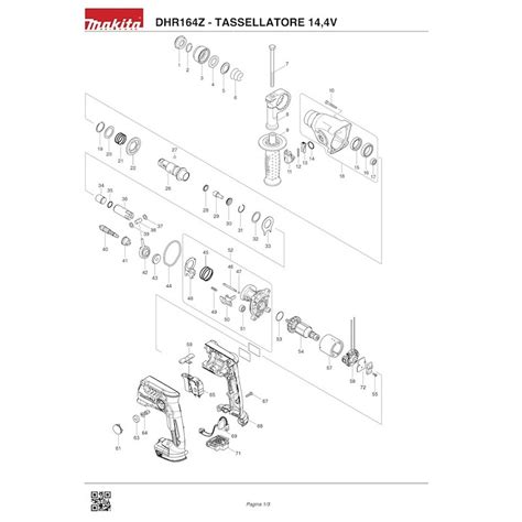 Makita Spare Parts for Cordless Rotary Hammer Drill DHR164Z