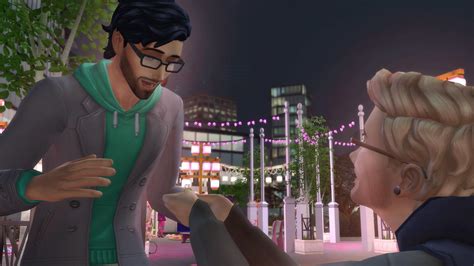 A spontaneous proposal at the Romance Festival. He said yes! :) : r/Sims4