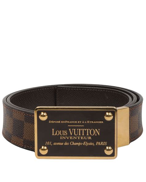 Louis Vuitton Damier Rectangle Buckle Belt