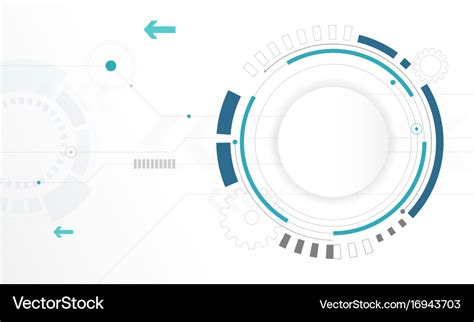 Abstract white circle digital technology Vector Image