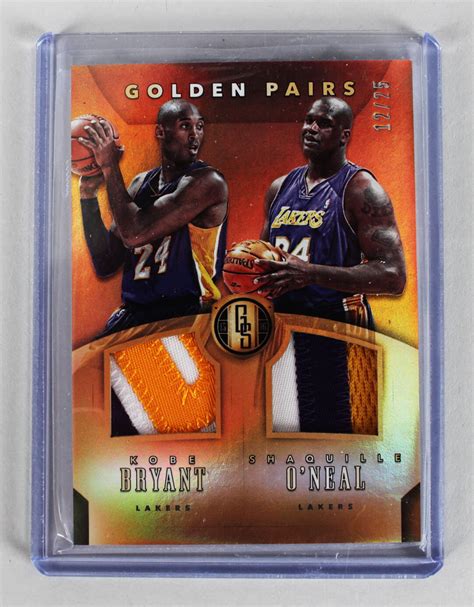 2015-16 Panini Gold Standard – Lakers – Kobe Bryant & Shaq O'Neal Dual Patch Game-Used Jersey ...