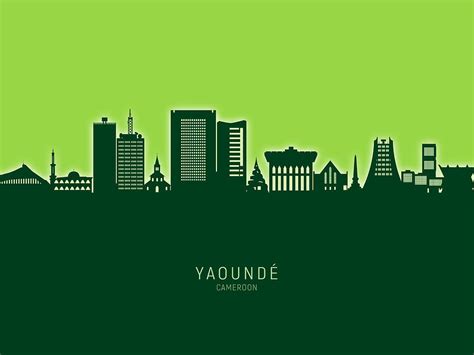 Yaounde Cameroon Skyline #29 Digital Art by Michael Tompsett - Fine Art ...